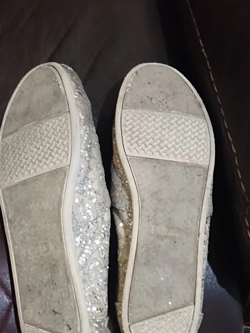 Toms Embellished Women’s Slip-On Flats in Ivory